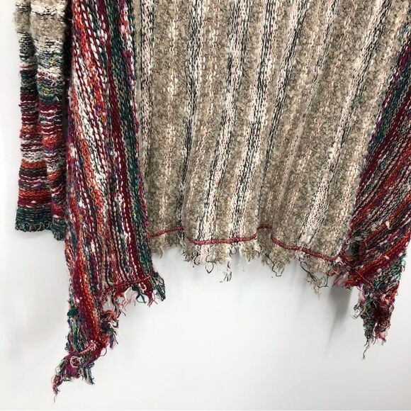 Gimmicks by BKE Raw Edge Cardigan Sweater Womens Small Popcorn Knit Open Front - Picture 13 of 15